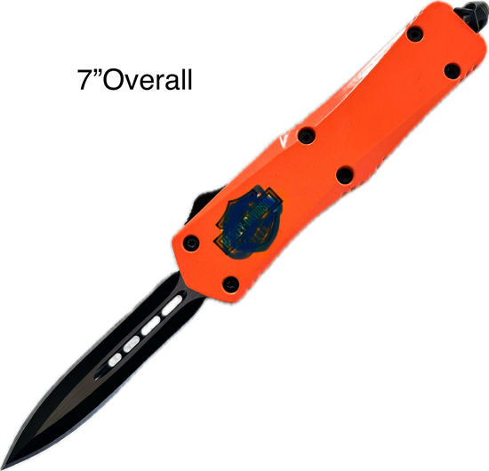 OTF Automatic Knife 929SORHD – Black Blade, Orange Heavy-Duty Handle