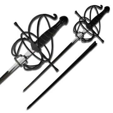 LIONEDGEKNIVES Fencing Rapier Spiral Swept Hilt Sword KS-5919