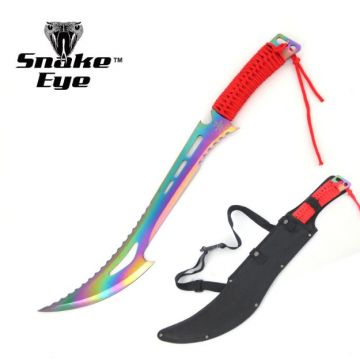 LIONEDGEKNIVES Zombie Killer Machete Rainbow WG-871BKRB