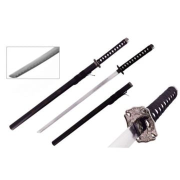 LIONEDGEKNIVES 39 Inch Classic Ninja Katana Sword Black SE-58LBK