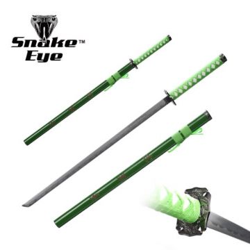 LIONEDGEKNIVES 39 Inch Classic Ninja Katana Sword Green SE-58LGN
