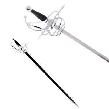 LIONEDGEKNIVES Fencing Rapier Spiral Swept Hilt Sword SE-5919SL