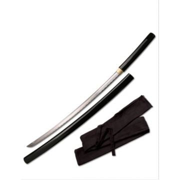 LIONEDGEKNIVES Hand Sharpen Black Shirasaya Katana With Sword Bag SE-025BK