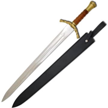 LIONEDGEKNIVES Fantasy Swords with Black Leather Sheath WT-6001