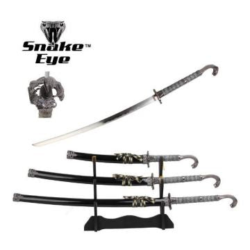 LIONEDGEKNIVES Highlander Dragon Handle Samurai Katana SE-3966-SET