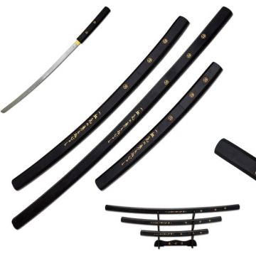 Shirasaya Black Wooden Samurai Sword Set Katana 39 Inch SE-758BK-4