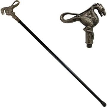 LIONEDGEKNIVES Dragon Walking Cane with Sword 35 Inch SE-5197