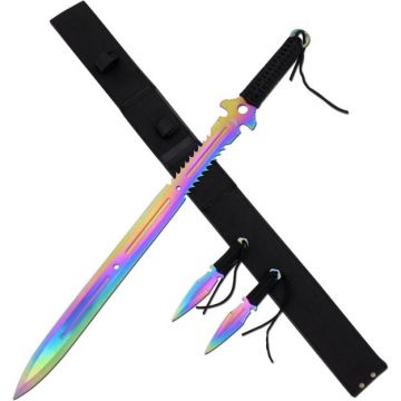 LIONEDGEKNIVES Ninja Fantasy Sword Set Rainbow HK-026RB