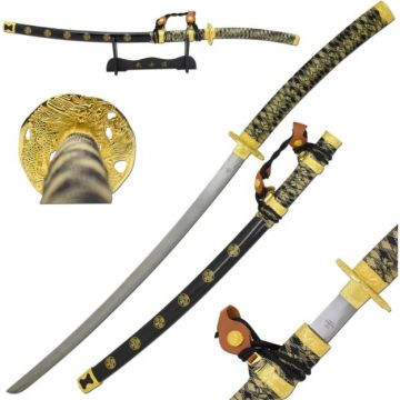 LIONEDGEKNIVES Samurai Reverse Jintachi Sword Black SE-9040BK