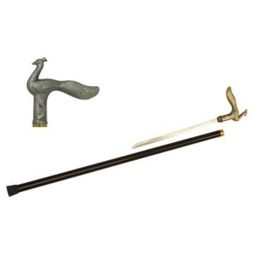 Peacock Walking Cane with Hidden Sword 35 Inch KT-3063