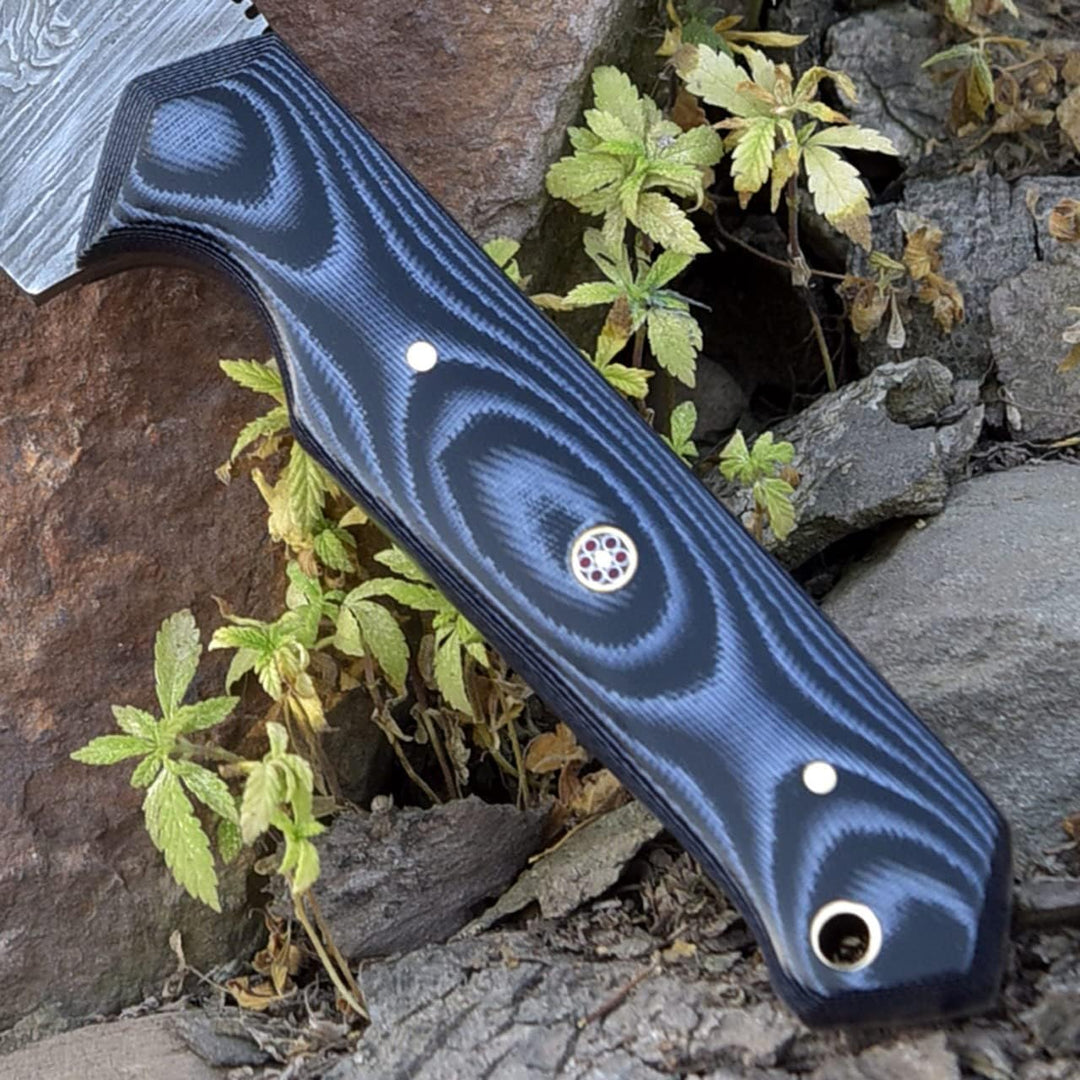 Tanto Blade Knife 10.5" | Damascus Knife | Micarta Handle