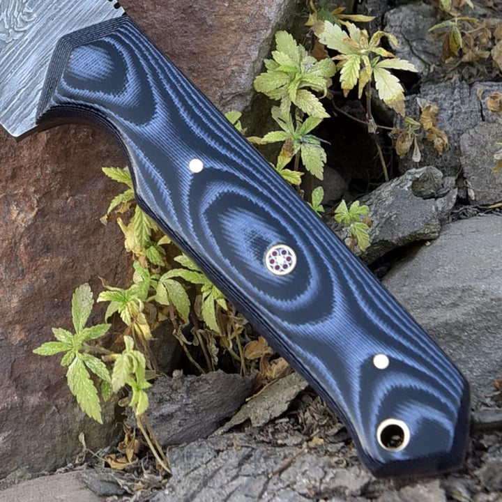 Tanto Blade Knife 10.5" | Damascus Knife | Micarta Handle