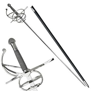 LIONEDGEKNIVES Fencing Rapier Spiral Swept Hilt Sword KS-5920