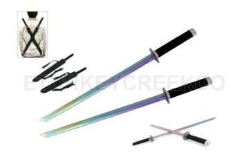 LIONEDGEKNIVES Ninja Twin Sword 25.5 Inch Rainbow SE-1456RB
