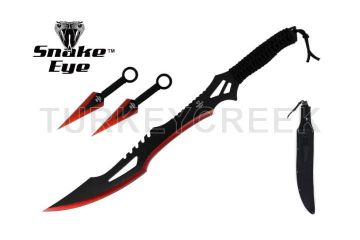LIONEDGEKNIVES Ninja Sword and Kunai Throwing Knife Set SE-1716-3