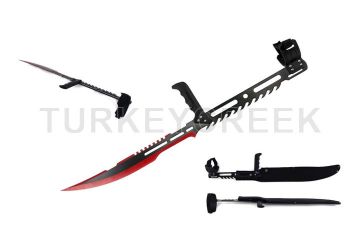LIONEDGEKNIVES Blood Rayne Ninja Forearm Vampire Zombie Sword Red SE-1809-4RD