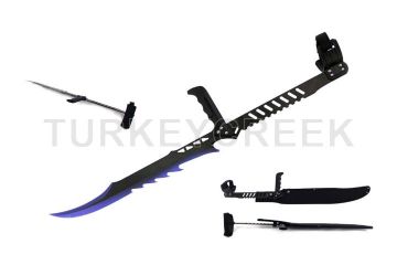 LIONEDGEKNIVES Blood Rayne Ninja Forearm Vampire Zombie Sword Blue SE-1809BL
