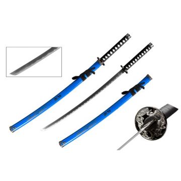 LIONEDGEKNIVES Blue Samurai Katana Sword SE-390BL