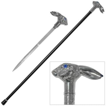37 Inch Rabbit Shape Walking Cane with Hidden Sword SE-5365