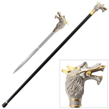 37 Inch Dragon Shape Walking Cane with Hidden Sword SE-5370