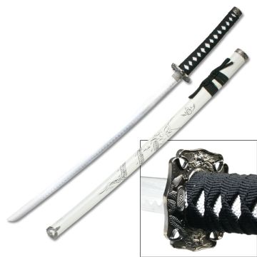 LIONEDGEKNIVES Bushido Dragon Samurai Katana Wood Design SE-58WD