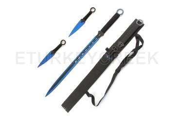 Ninja Sword All Black 28 Inch with Carrying Case SE-644BL