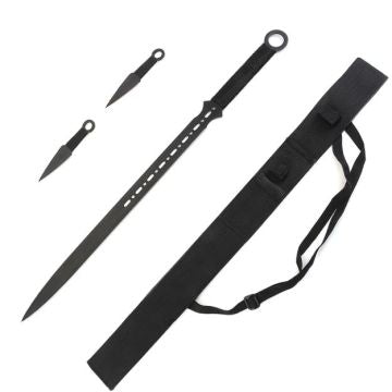Ninja Sword with 2 Piece Kunai Throwers Set 28 Inch SE-644D