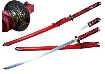 LIONEDGEKNIVES Classic Samurai Katana Red SE-647RD