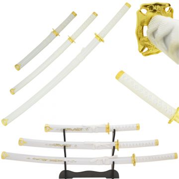 LIONEDGEKNIVES Samurai Sword Set With Display Stand SE-748WT