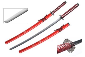 Dragon Samurai Katana Sword Black and White SW-68LRD