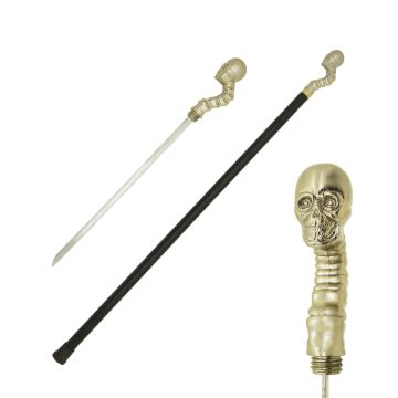 Skull Walking Cane with Hidden Sword 37 Inch KT-2074