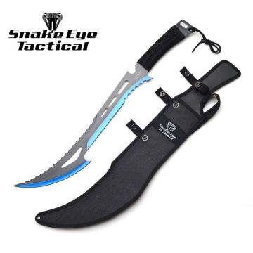 LIONEDGEKNIVES Zombie Killer Machete Blue and Black WG-871BKBL