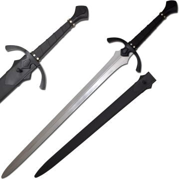 LIONEDGEKNIVES Handmade Black High Carbon Steel Full Tang Sword BLACKSWORD-SLBLD