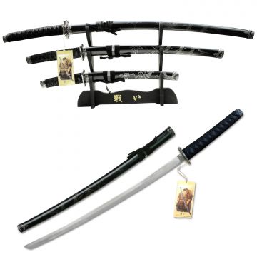 LIONEDGEKNIVES Samurai Sword Set with Display Stand YK-58D4